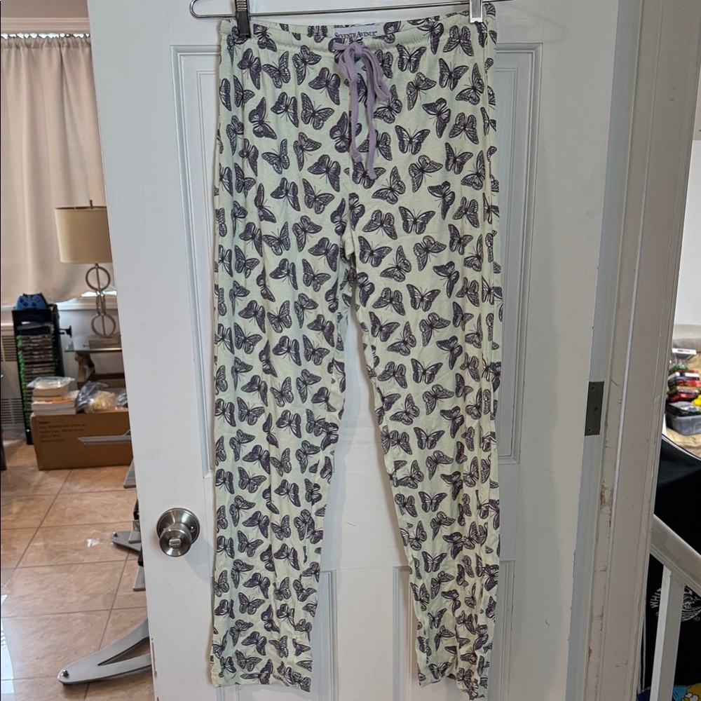 Seventh Avenue Butterfly Print Pajama Pants